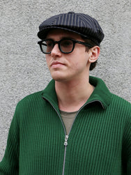 The Real McCOY's Black Wabash Newsboy Cap (MA26010-030)