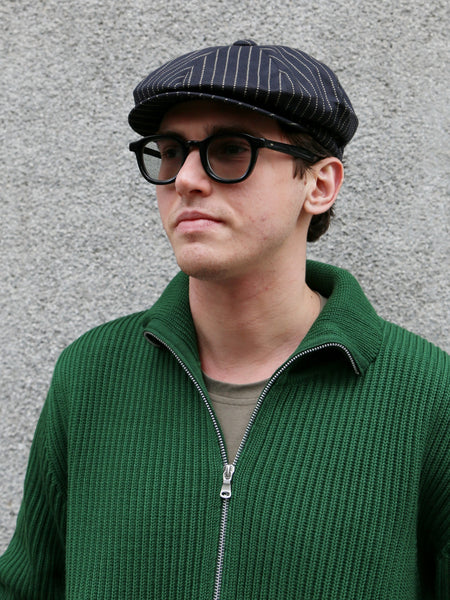 The Real McCOY's Black Wabash Newsboy Cap (MA26010-030)