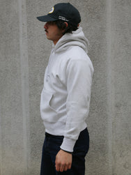 The Real McCoy's Heavyweight Hooded Sweatshirt – Silver Grey (MC20113)