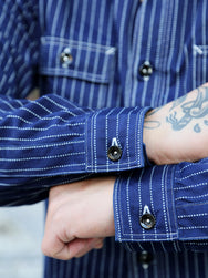 Sugar Cane Fiction Romace Work Shirt – Wabash Stripe (SC25551A)