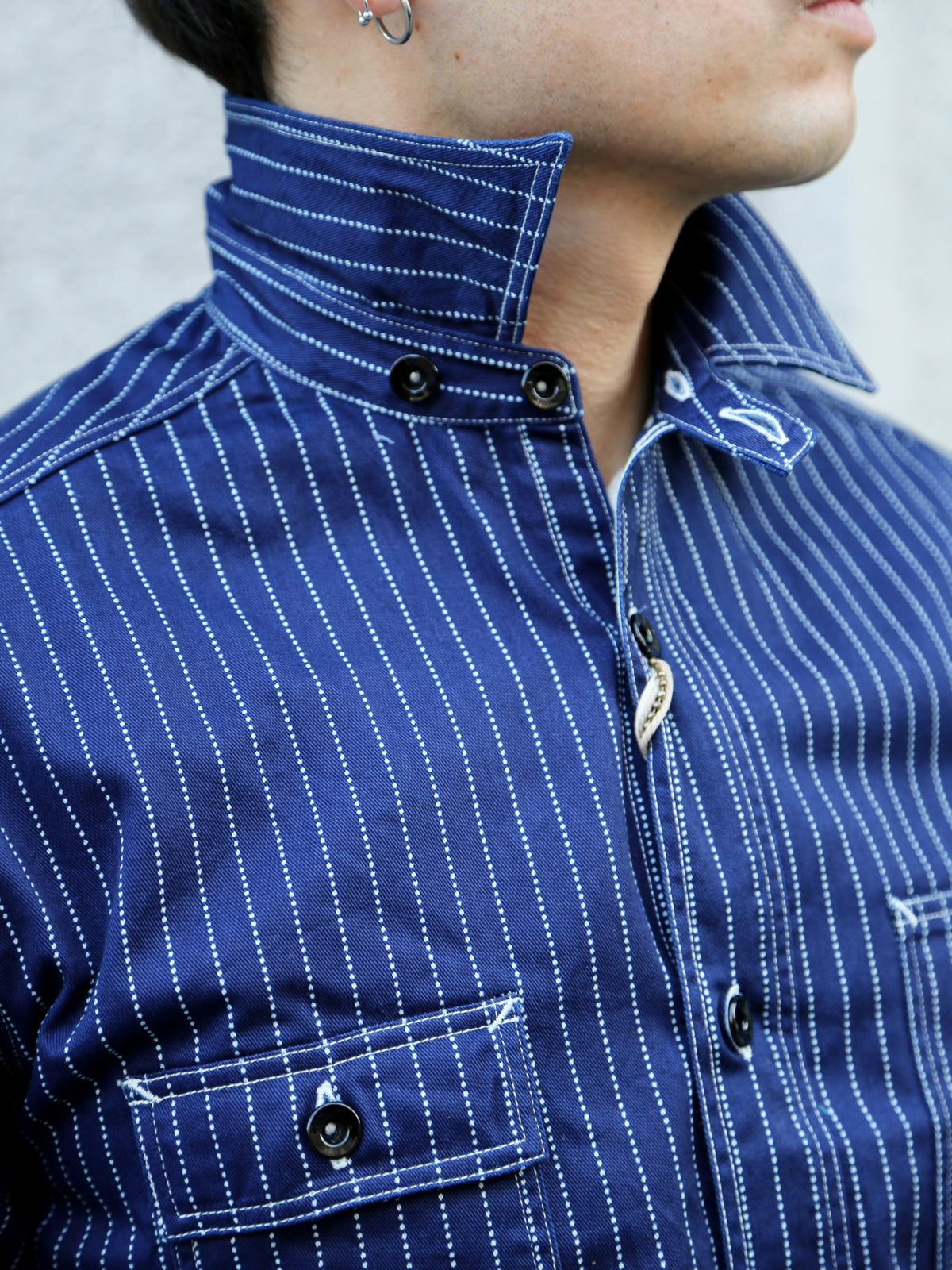 Sugar Cane Fiction Romace Work Shirt – Wabash Stripe (SC25551A)