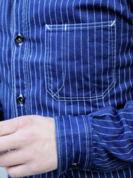 Sugar Cane Fiction Romace Work Shirt – Wabash Stripe (SC25551A)