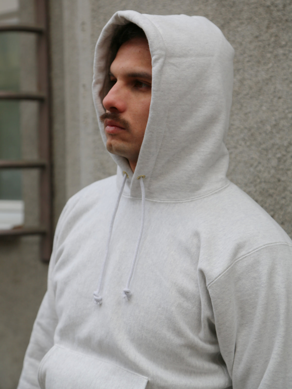 The Real McCoy's Heavyweight Hooded Sweatshirt – Silver Grey (MC20113)