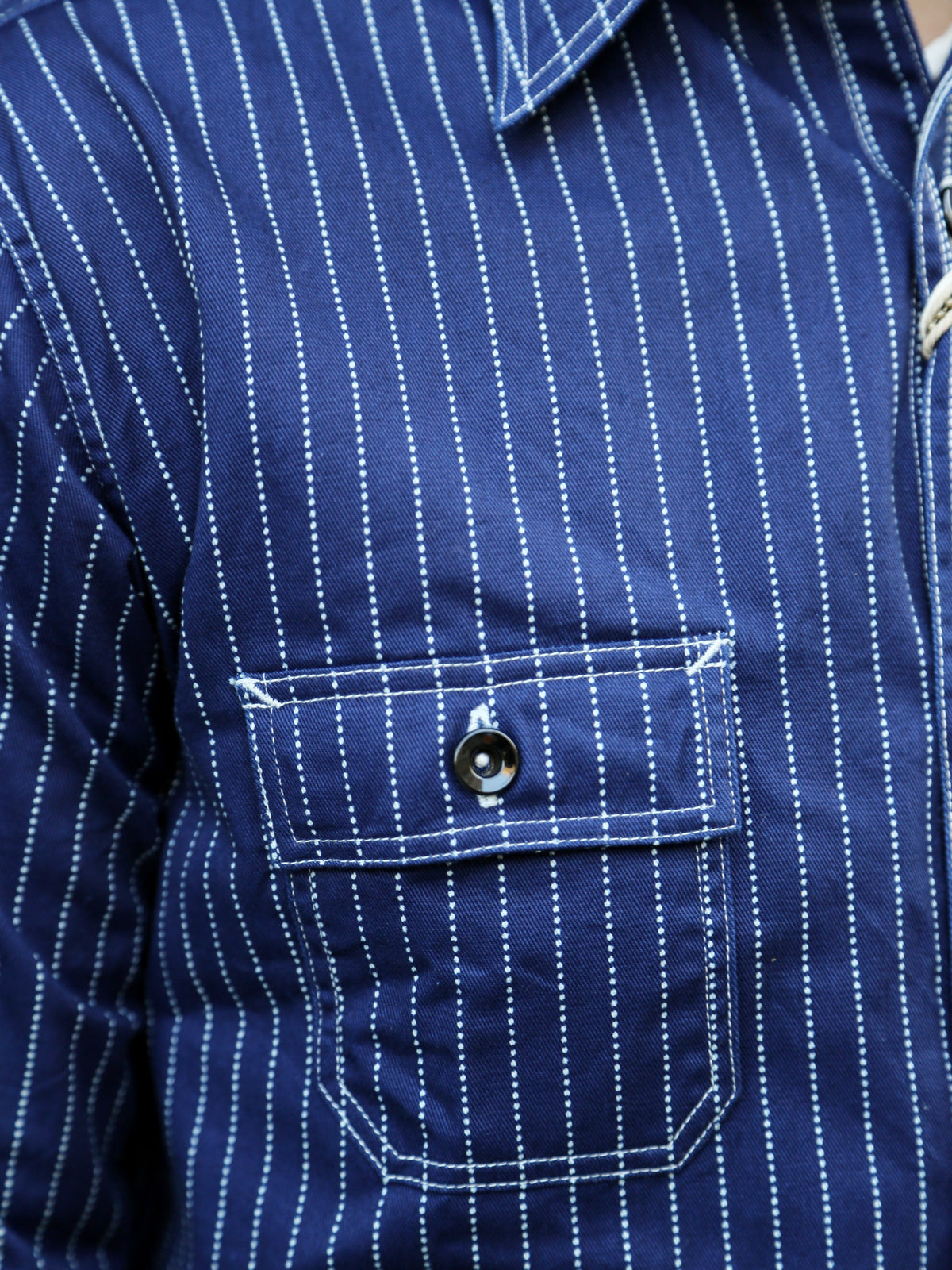 Sugar Cane Fiction Romace Work Shirt – Wabash Stripe (SC25551A)