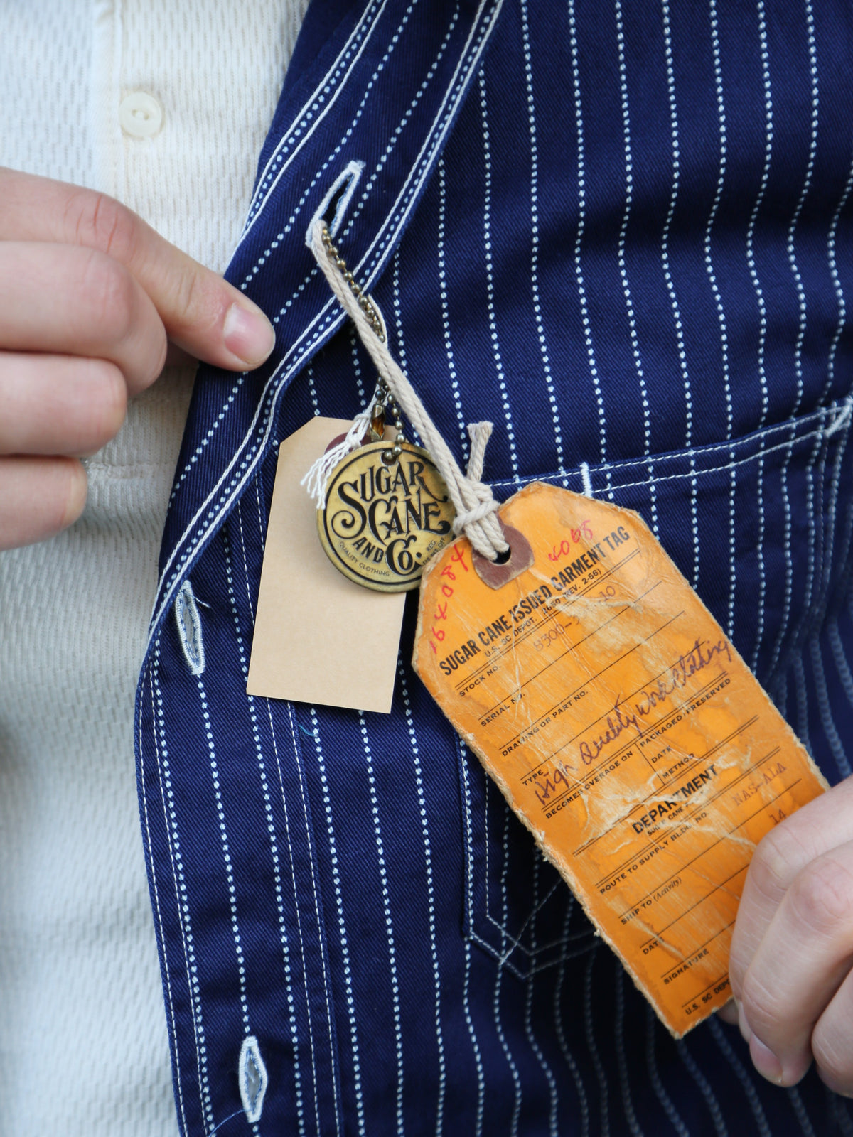 Sugar Cane Fiction Romace Work Shirt – Wabash Stripe (SC25551A)