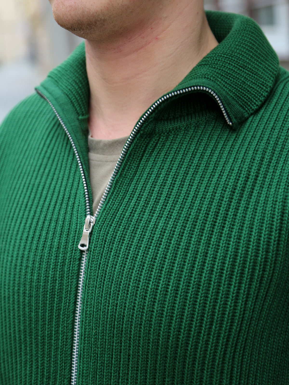 Andersen Andersen Navy Full-Zip Pockets – Green