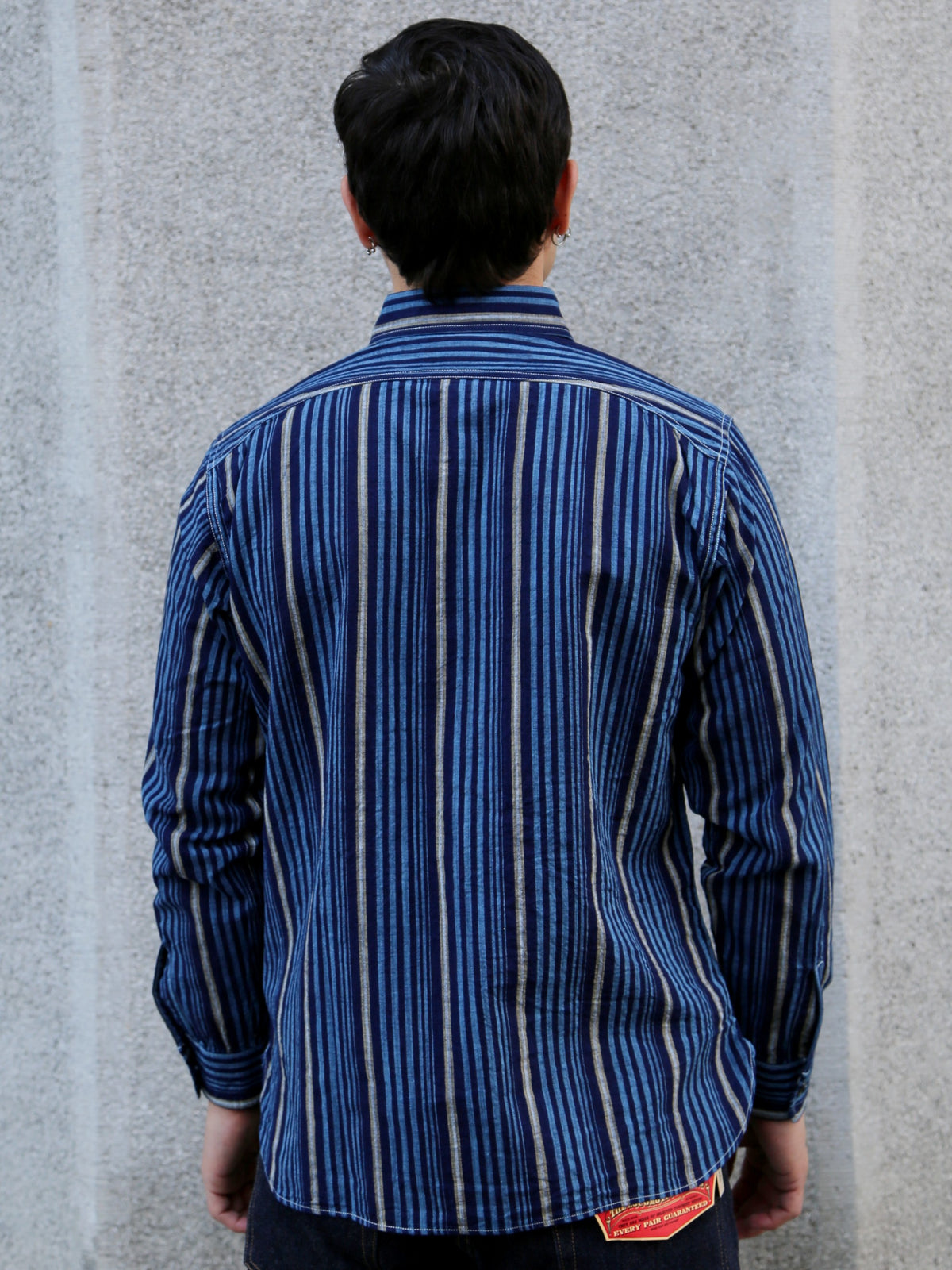 Sugar Cane Fiction Romace Work Shirt – Indigo Stripe (SC29592)