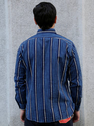 Sugar Cane Fiction Romace Work Shirt – Indigo Stripe (SC29592)