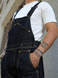 Iron Heart IH-805 21oz Selvedge Denim Double Knee Overalls – Indigo