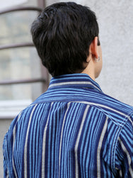 Sugar Cane Fiction Romace Work Shirt – Indigo Stripe (SC29592)