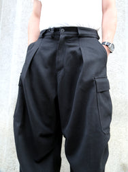 Hansen Garments 26-30-2 Benny Super Wide Balloon Trousers - Black
