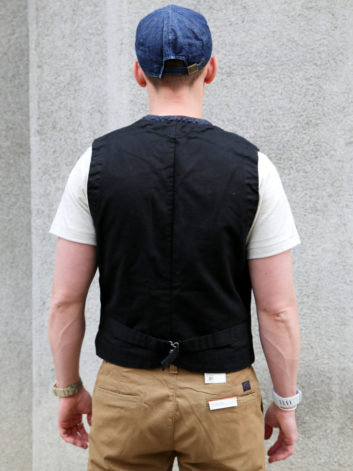 Black Sign 1920s 10.5oz Dockery Vest – Dark Indigo (BSSV-25201)