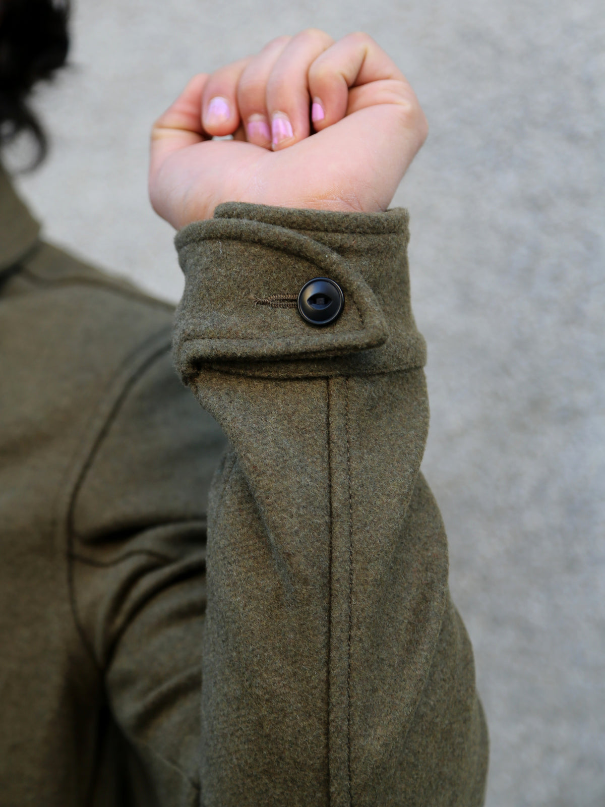 Blue Blanket Wool Jacket – Olive (J21 IT77)