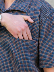 Freenote Cloth Cayucos Seersucker Shirt – Blue Plaid (M1252159-BLP)