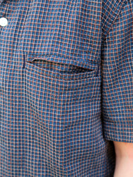 Freenote Cloth Cayucos Seersucker Shirt – Blue Plaid (M1252159-BLP)