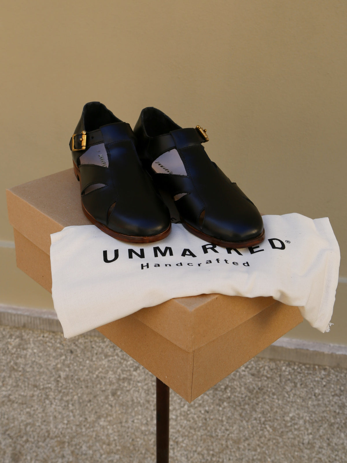 Unmarked Italian Gurkha Sandals – Black