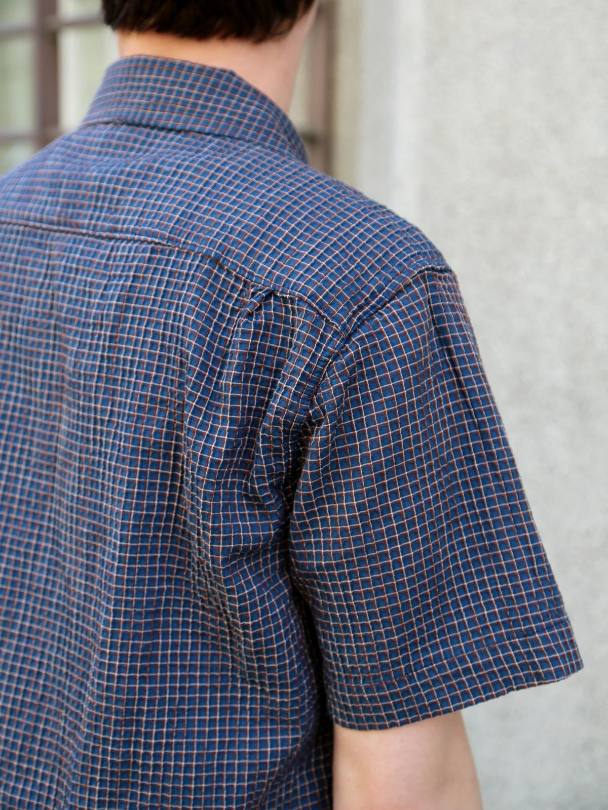 Freenote Cloth Cayucos Seersucker Shirt – Blue Plaid (M1252159-BLP)
