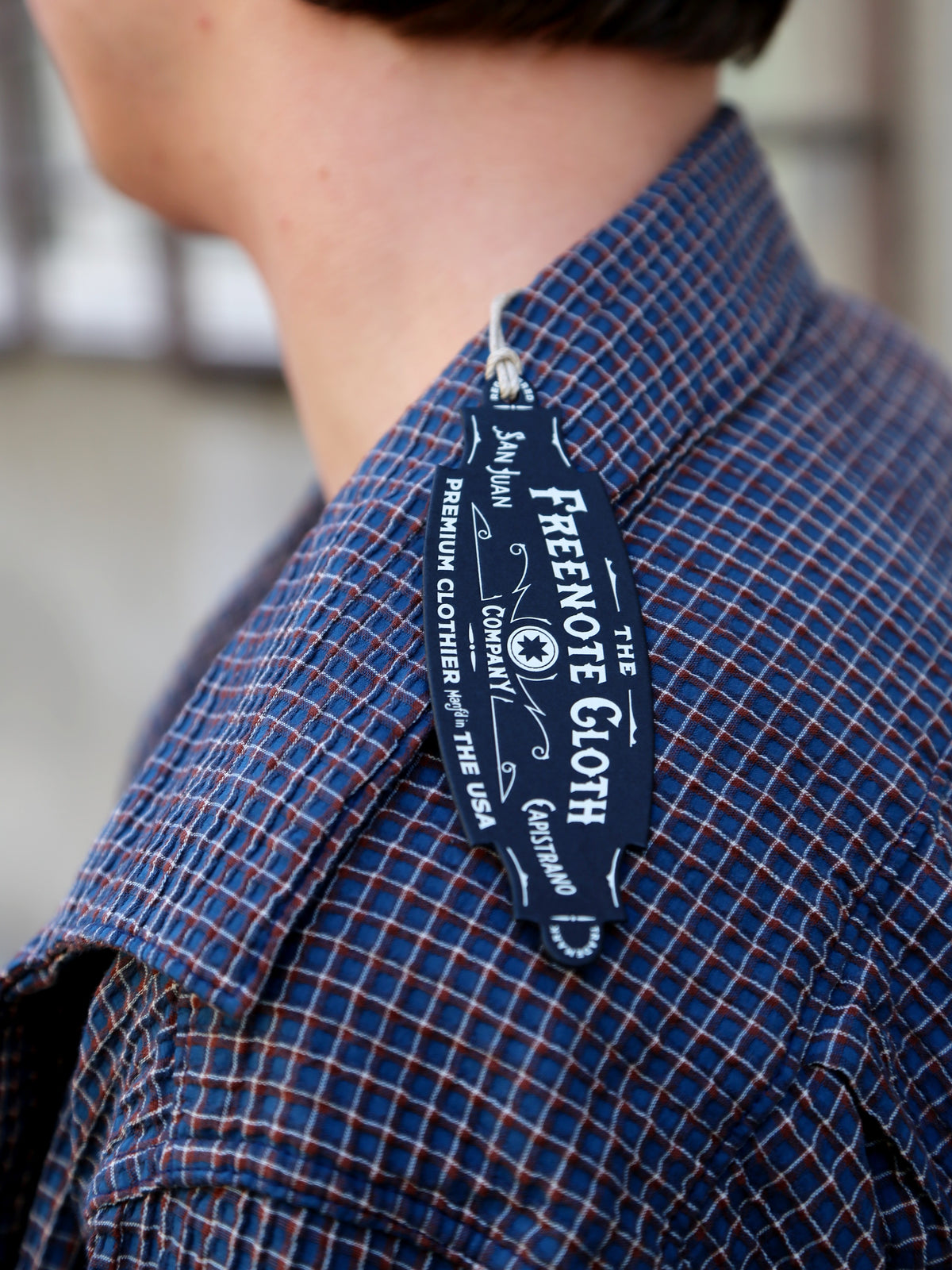 Freenote Cloth Cayucos Seersucker Shirt – Blue Plaid (M1252159-BLP)