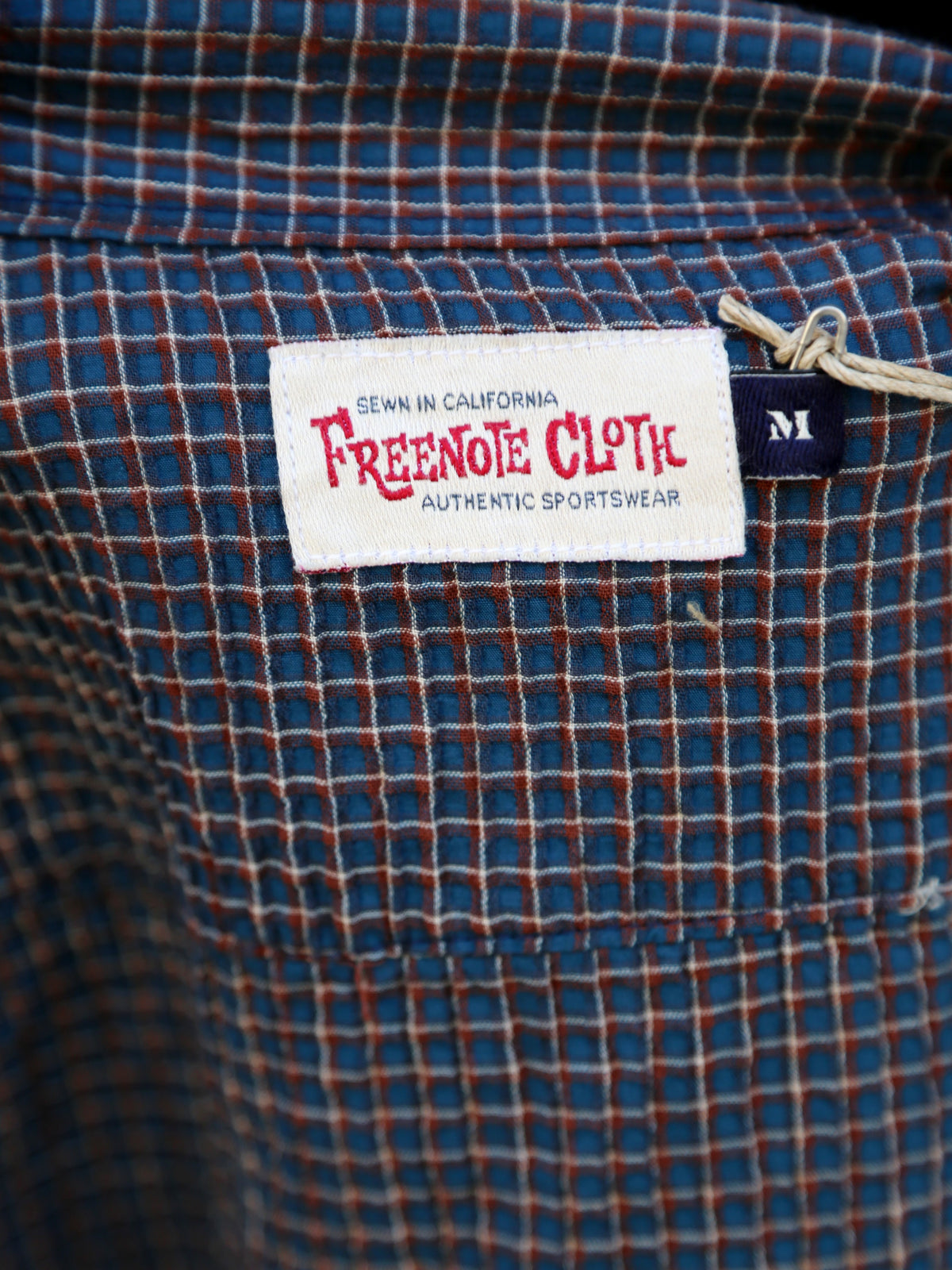 Freenote Cloth Cayucos Seersucker Shirt – Blue Plaid (M1252159-BLP)