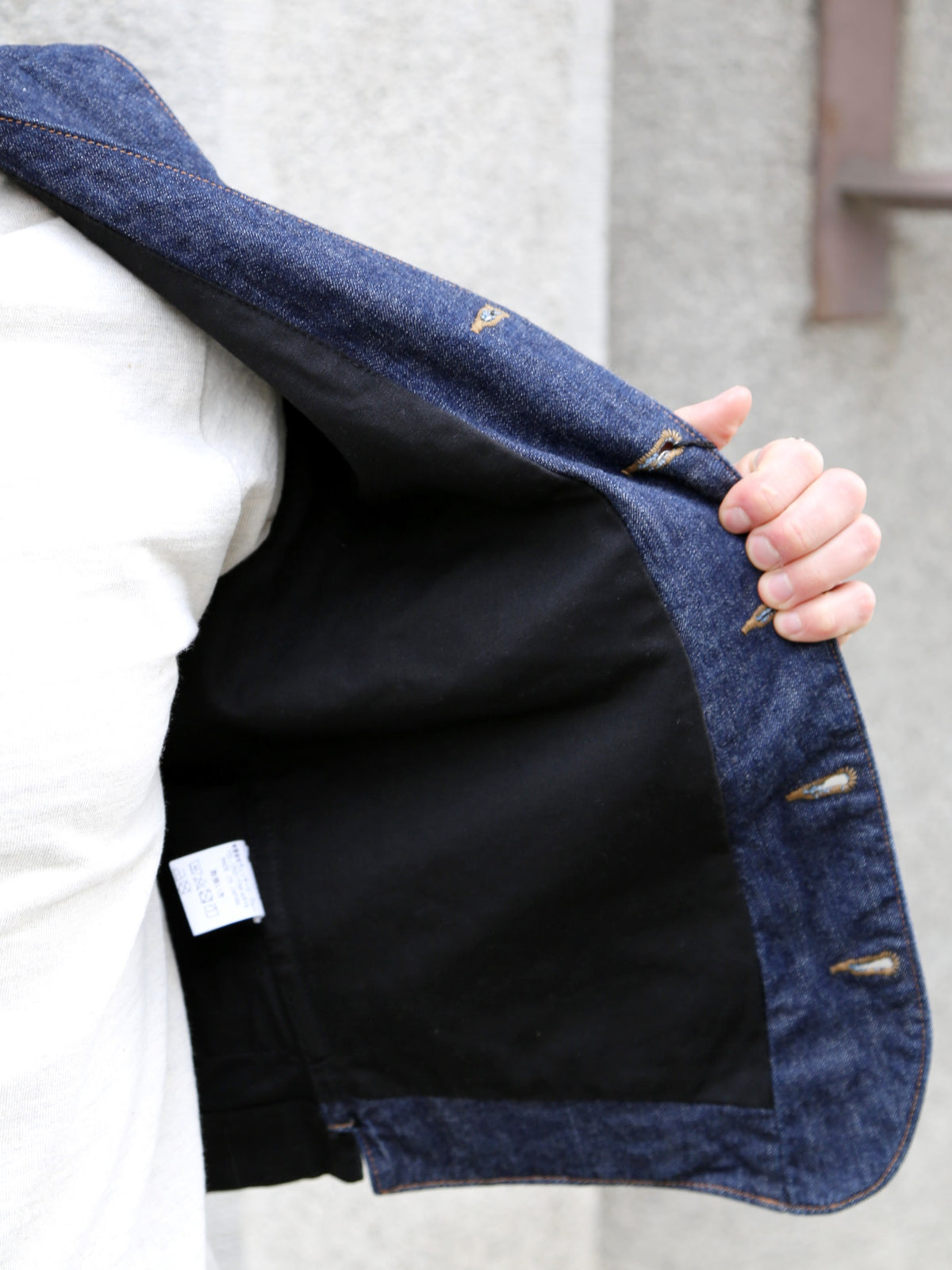 Black Sign 1920s 10.5oz Dockery Vest – Dark Indigo (BSSV-25201)