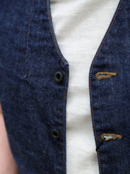 Black Sign 1920s 10.5oz Dockery Vest – Dark Indigo (BSSV-25201)
