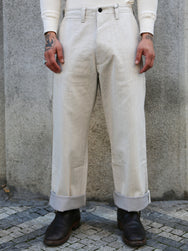 Samurai Jeans Work Pants – Oatmeal Herringbone (SWC600C-HBII)