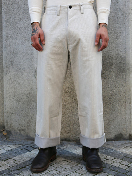 Samurai Jeans Work Pants – Oatmeal Herringbone (SWC600C-HBII)