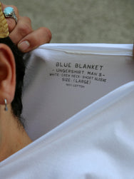 Blue Blanket 2 Pack Plain White Tubular T-shirts (TS2 IT00)