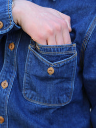 Freenote Cloth Lambert Shirt – Stone Washed Denim (M1252215-STW)