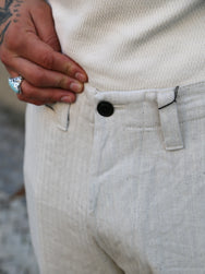 Samurai Jeans Work Pants – Oatmeal Herringbone (SWC600C-HBII)