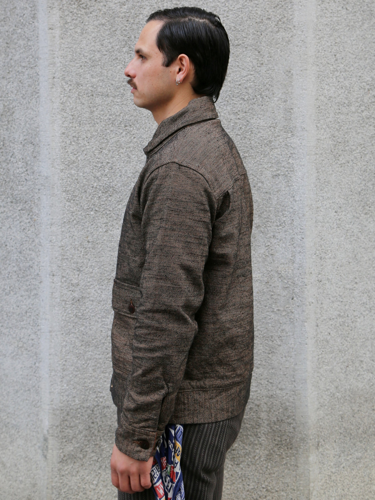 Samurai Jeans Plain Flannel Jacket – Black (S100NAJ25)