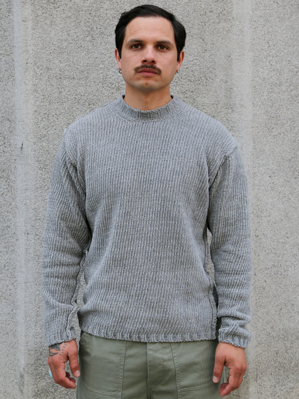 Ten C Maglia Girocollo Sweater – Pigeon Grey (26CTCUM01005)