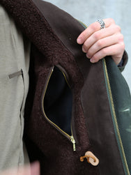 Manifattura Ceccarelli Teddy Lined Weekender Coat – Dark Green (7096-WX)