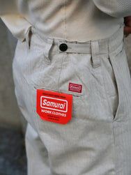 Samurai Jeans Work Pants – Oatmeal Herringbone (SWC600C-HBII)