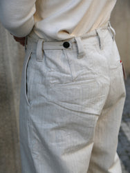 Samurai Jeans Work Pants – Oatmeal Herringbone (SWC600C-HBII)