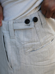 Samurai Jeans Work Pants – Oatmeal Herringbone (SWC600C-HBII)