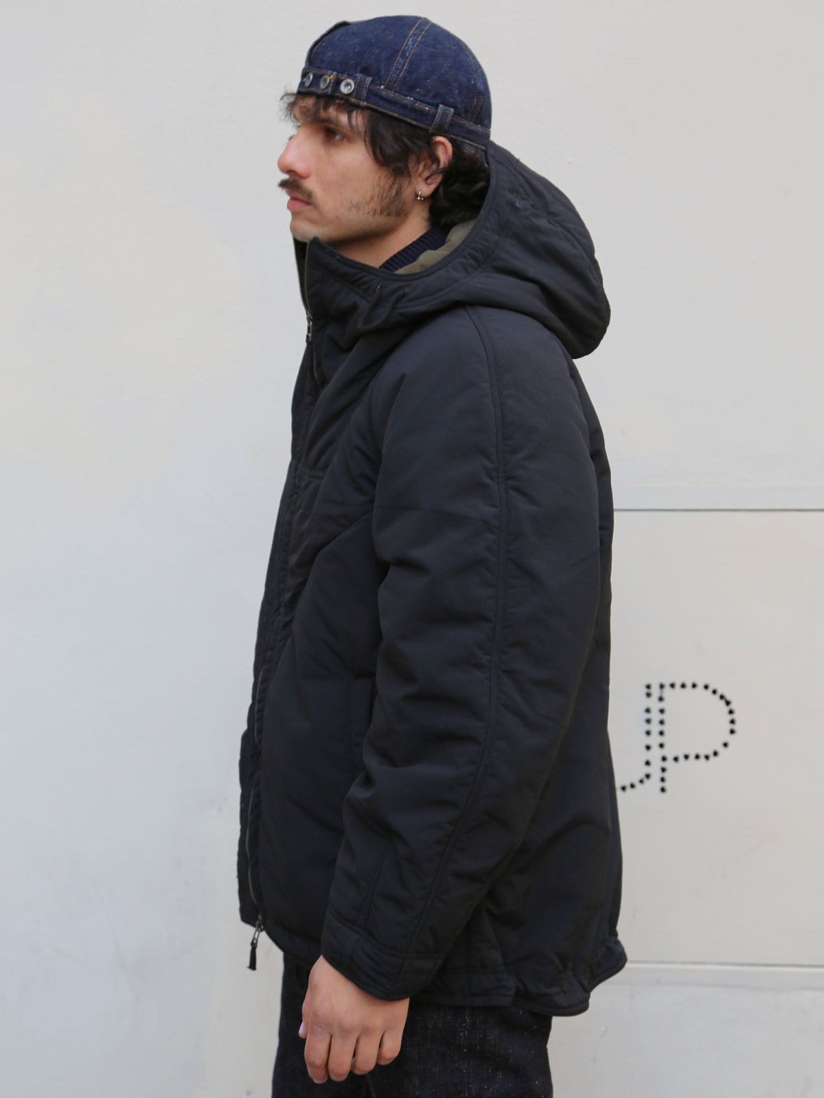 Hansen Garments Thomas Loose Padded Hood Jacket – Black (28-23-2)