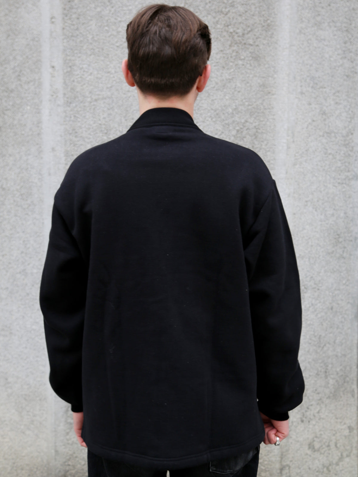The Real McCOY's 10 oz. Loopwheel Sweatshirt Cardigan – Black (MC25115-030)