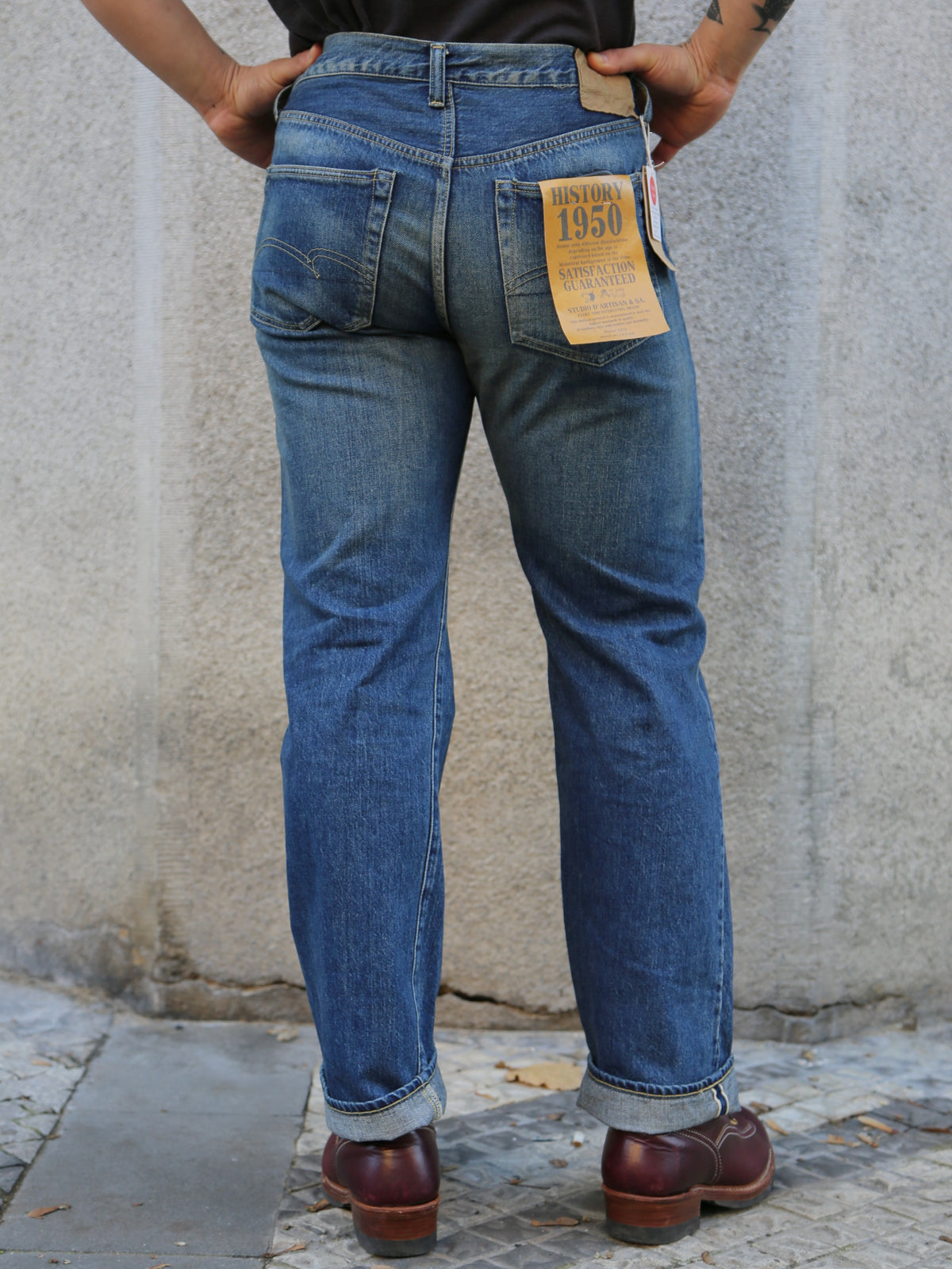 Studio d'Artisan "1950s Wash" 12.5oz Regular Straight Jeans (D1844U)