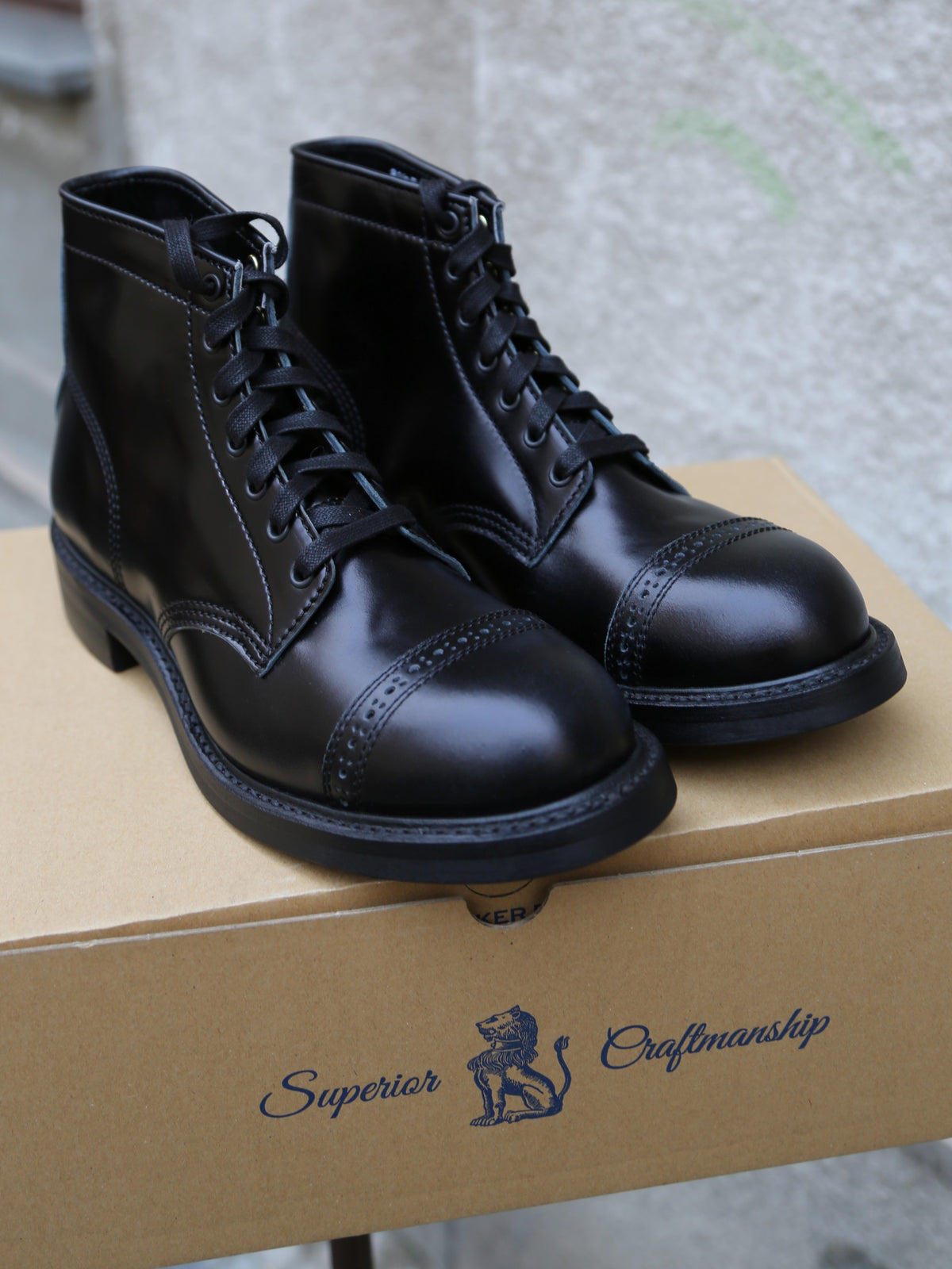John Lofgren Combat Boots – Shinki Hikaku Shell Cordovan (LK-014)