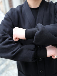 The Real McCOY's 10 oz. Loopwheel Sweatshirt Cardigan – Black (MC25115-030)