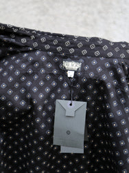 Black Sign Micro Herringbone Dobby Fine Pattern Open Pocket Work Shirt – Midnight Black (BSSL-25107)