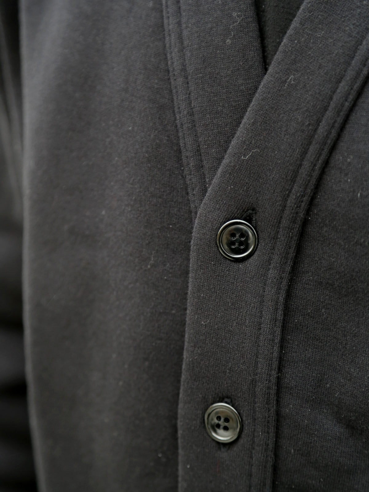 The Real McCOY's 10 oz. Loopwheel Sweatshirt Cardigan – Black (MC25115-030)