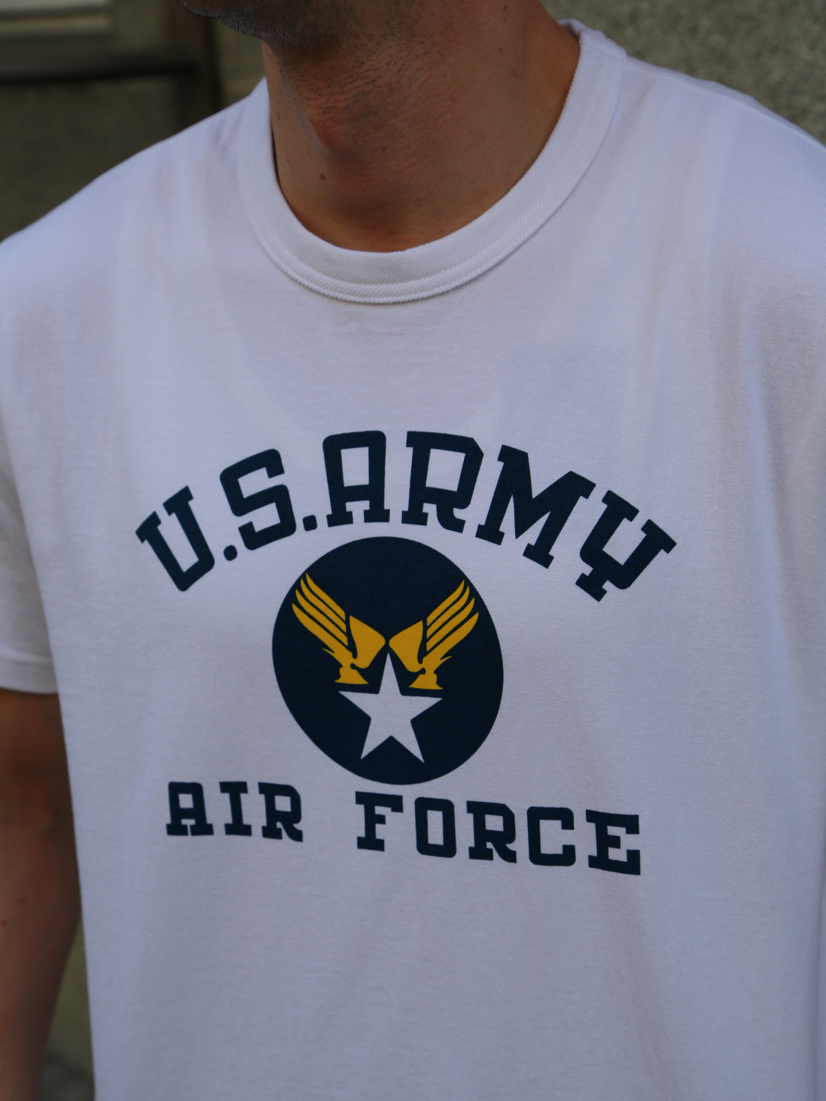 The Real McCoy's MC23004 Military Tee / US Army Air Force - White