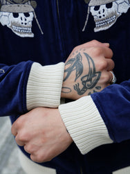 Samurai Jeans Velveteen "Sukajan" Souvenir Jacket – Indigo (SJSKJ25)