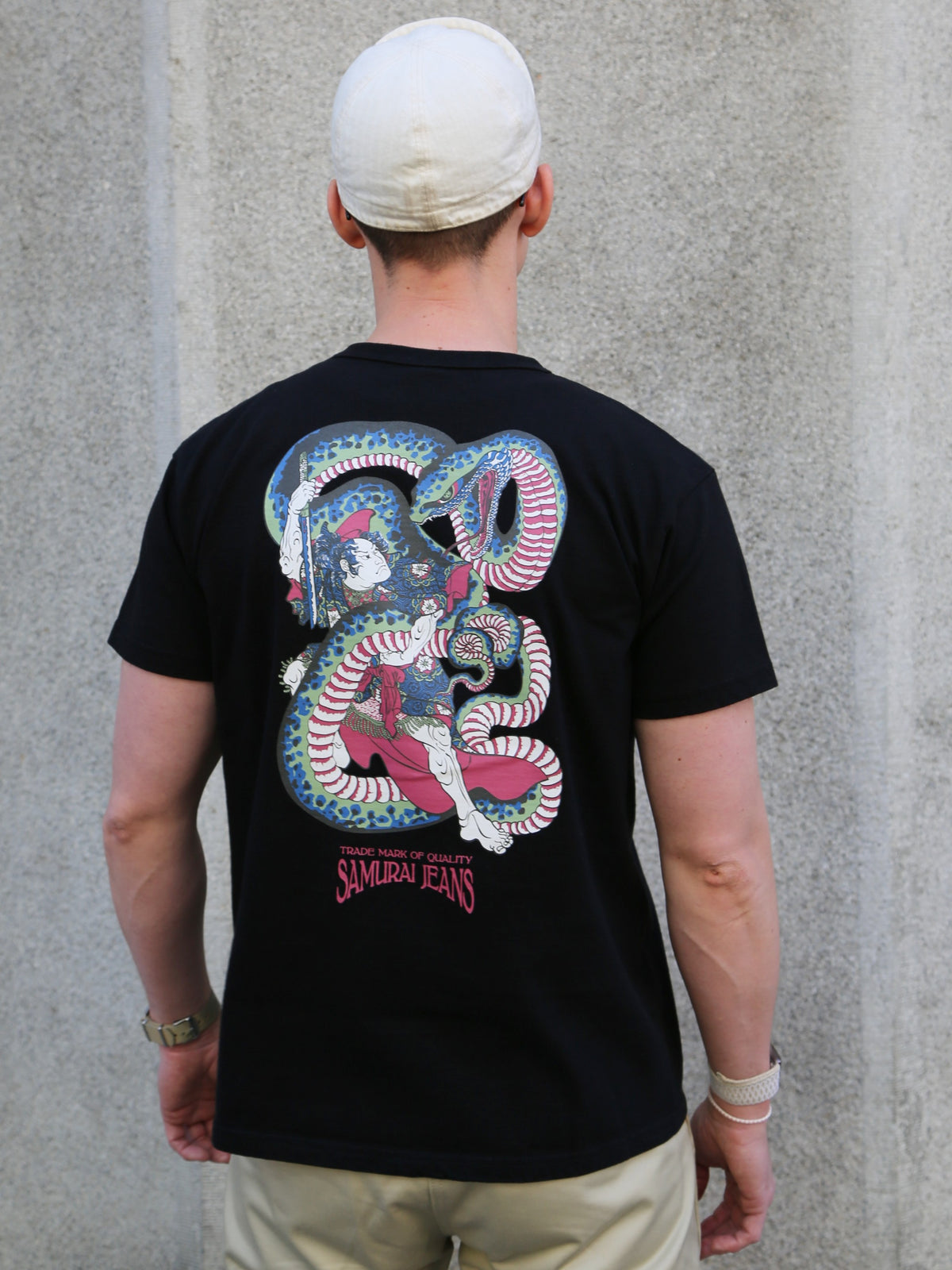 Samurai Jeans "Snake Slayer" Heavyweight T-Shirt – Black (SJST25-102L)