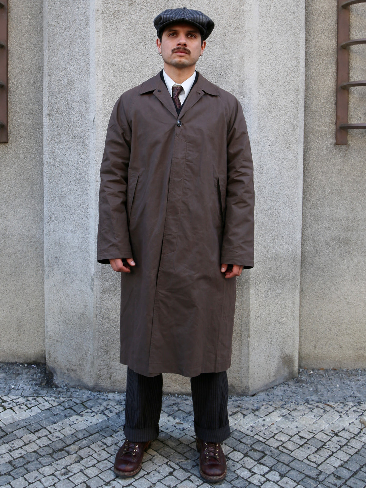 Hansen Garments MORTEN Long Coat – Waxed Rye (31-72-6)