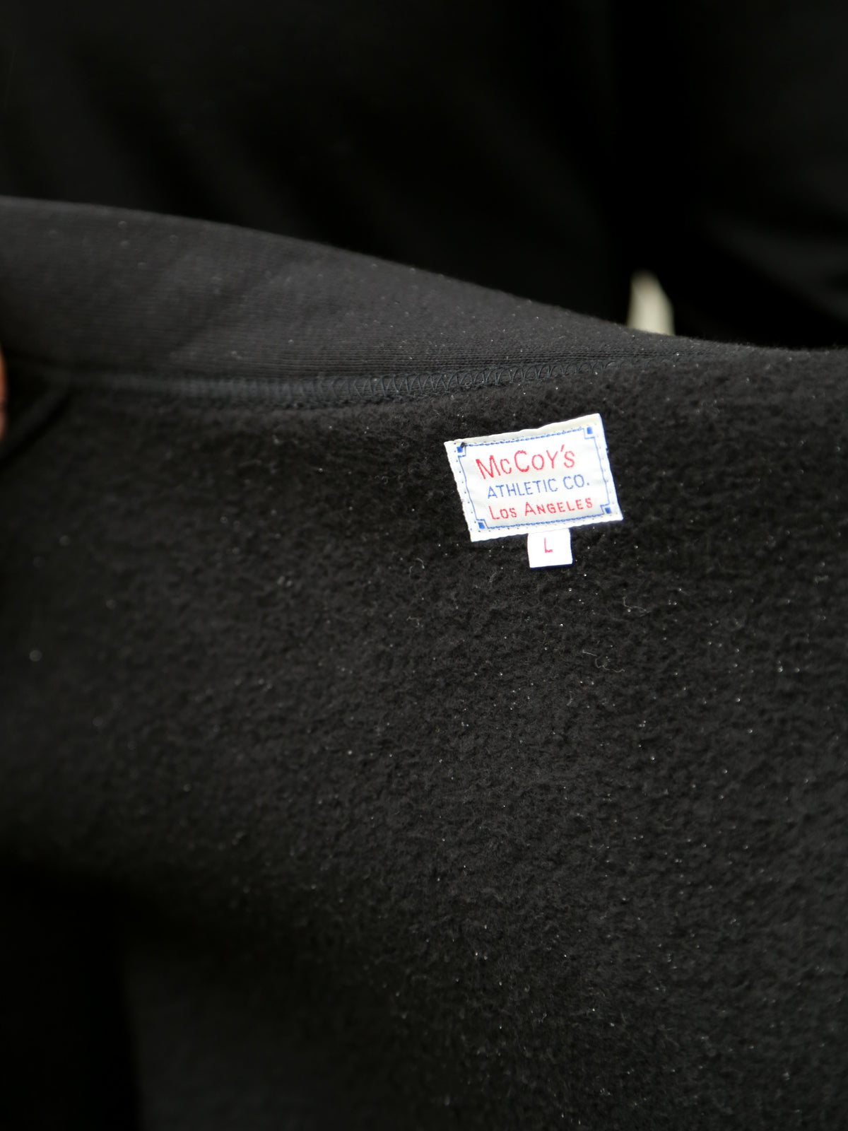 The Real McCOY's 10 oz. Loopwheel Sweatshirt Cardigan – Black (MC25115-030)