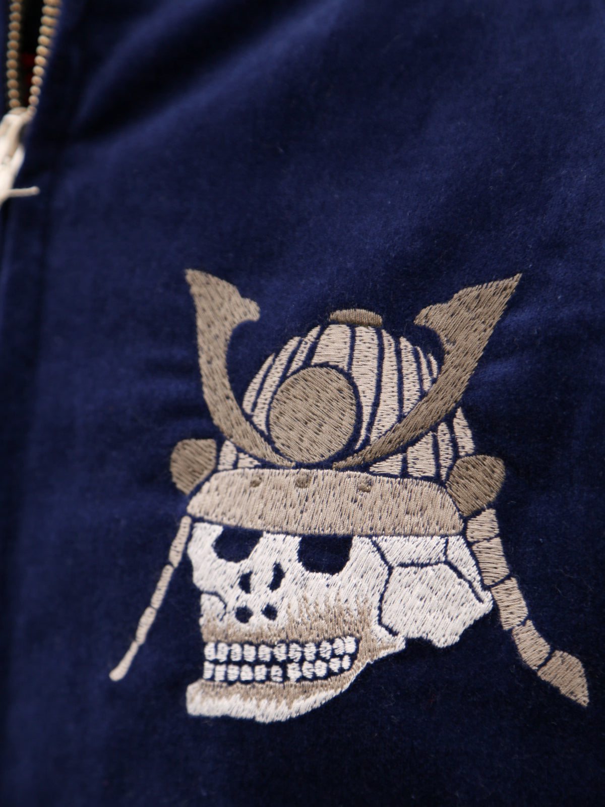 Samurai Jeans Velveteen "Sukajan" Souvenir Jacket – Indigo (SJSKJ25)