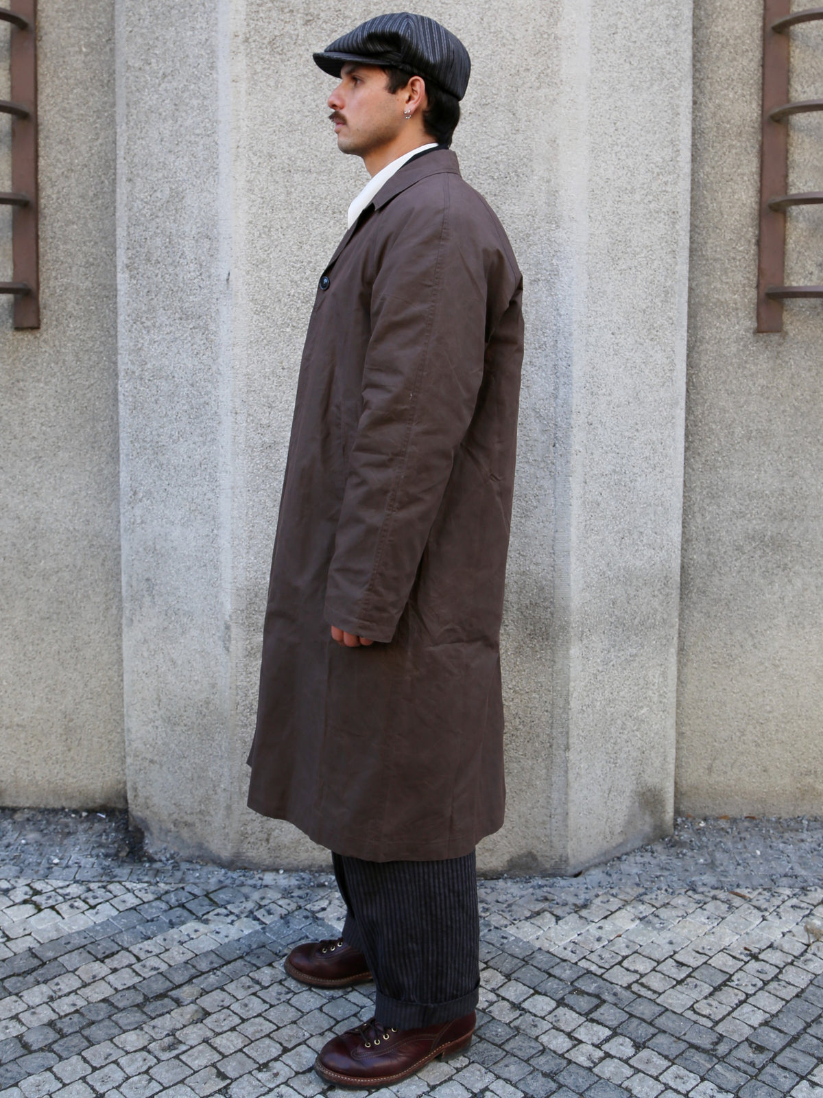 Hansen Garments MORTEN Long Coat – Waxed Rye (31-72-6)